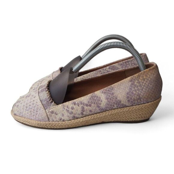 Gentle Souls by Kenneth Cole Lissa Ruffle Peep Toe Espadrille Wedge Women's 8.5 - Picture 2 of 12